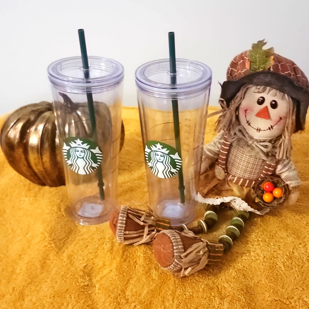 🎄🎅Starbucks clear Tumblers 🌲🌲🌲🌲🌲🌲🌲